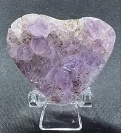 【大特価】アメジスト　ハート型　原石☆天然石