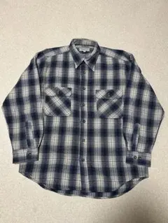 00s 長袖ネルシャツ オンブレチェック 好配色