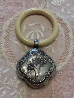 フランスアンティーク ラトル 花籠 リボン フランスアンティーク