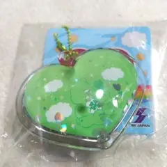 ケアベア　 ハート型オイルチャーム キーホルダー　四つ葉のクローバー