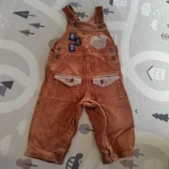 茶色 コーデュロイ オーバーオール 95cm