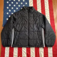 アディダスオリジナルス 丈短 ダウンジャケット M ブラック×ホワイト