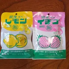 関東・栃木レモン飴 ＆ イチゴ飴 2袋セットのサムネイル
