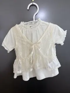 ☆新品☆ROPÉ PICNIC オフホワイト 半袖シャツ 95