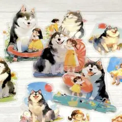 ◤コラージュ◢✨新品✨　PETシール　大きなペット　夏の日　10枚入り　動物　犬