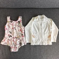 next ベビー水着 ラッシュガード セット 90cm 花柄