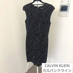 CALVIN KLEINノースリーブワンピース ブラック系