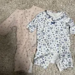 花柄ロンパースセット