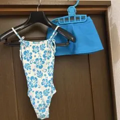 ハイビスカス柄 水着 セパレート セット120cm