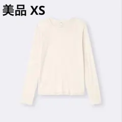 【美品】GU ソフトシアークルーネックT