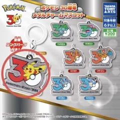 【新品未使用】ポケモン 30周年 メタルチャームマスコット　ピカチュウ