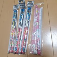 ポケットモンスター 赤青鉛筆6本 Disney 鉛筆定規消しゴムセット