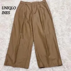 UNIQLO INES センタープレス ワイドパンツ【M】チノパン レディース