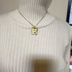 ペンダントネックレス七宝焼ハンドメイド