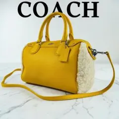 거의 미사용 ✨ COACH ミニボストンバッグ サイドボア 2way ターンロック