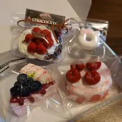 【未使用】スクイーズ　ケーキ　3点セット