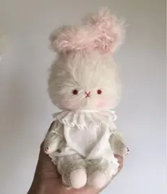 おやすみうさぎ アーティストベア テディバニー ぬいぐるみ 海外作家様 優しいテディバニー アーティストベア 海外作家様 ハンドメイド うさぎ