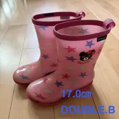 DOUBLE.B　レインブーツ　ピンク　星柄　17.0㎝のサムネイル