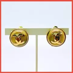 【最終値下げ】 シャネル イヤリング ヴィンテージ マーブルストーン ココマーク