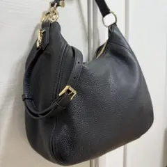 美品✨　マイケルコース 2way ショルダーバッグ ホーボー レザー 黒 233