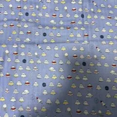 宇宙人とロケットのガーゼ生地 cotton