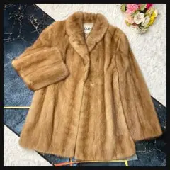 デミバフミンク ファーコート 毛皮 リアルファー MINK ハーフ丈 - メルカリ