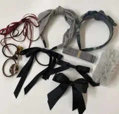 ヘアアクセサリー カチューシャ ゴム バナナクリップ バレッタ 10点セット