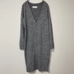 abc une face｜カーディガン（M）グレー お尻隠れるミドル丈のサムネイル