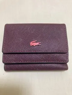 LACOSTE パープル 三つ折り財布のサムネイル