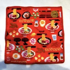 新品未使用　フェイラー　ラーメンイッチョウ　タオルハンカチ　フラットポーチ ラーメンイッチョウ！ショウユ ハンカチ(アプリコット