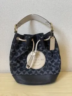 COACH バケットバッグ ネイビー ブラック