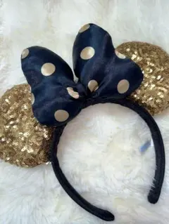 【美品】Disney スパンコール耳カチューシャ