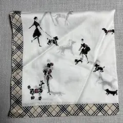 BURBERRY ハンカチ 犬と女性