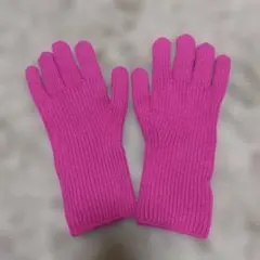 GAP リブ編み手袋 ピンク