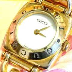 GUCCI 6300L ゴールド ネイビー クォーツ 腕時計 動作中です - メルカリ