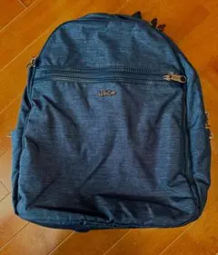 【美品】Kipling ネイビー バックパックリュック　大型　軽量