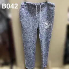 スウェットパンツ 猫柄 杢グレー