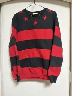 GIVENCHY スターパッチ　ニット　セーター　星　ブラック　M相当 GIVENCHY スターパッチ ニット セーター 星 ブラック M相当