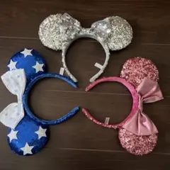 ディズニーキャラクターカチューシャ3点セット