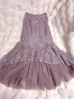 GRL グレイル チュール花柄レースマーメイドスカート【pm261】 ピンク