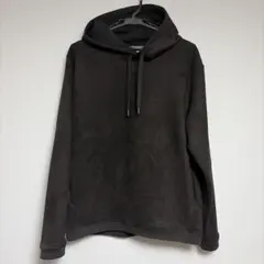 ナノユニバース パーカー M ブラック ベロア調 黒のサムネイル