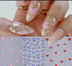 ネイルシール 3個セット SO-268 ピンク・レッド・パープル