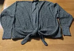 ハレルヤ　ラメ入り長袖　ボレロ風カーディガン
