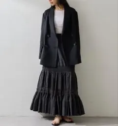 【美品】WhimGazette コットンギャザーマキシスカート チャコール 美品】WhimGazette コットンギャザーマキシスカート チャコール - メルカリ