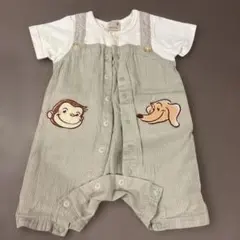 petit main おさるのジョージ ロンパース 80