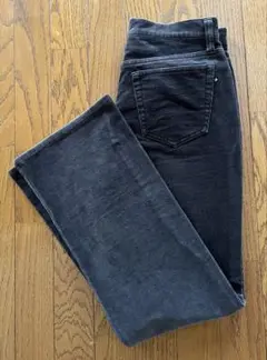 BRAPPERS コーデュロイブーツカットパンツ　ハイウエスト　ダークグレー　M