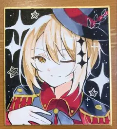 円*様 魔法少女ノ魔女裁判 月代ユキ 手描きイラスト まのさば 色紙
