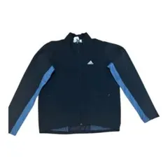 adidas トラックジャケット ブラック ブルーのサムネイル