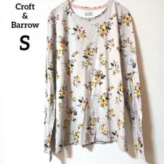 Croft & Barrow 花柄長袖Tシャツ ベージュ フラワープリント