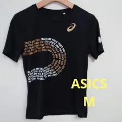 asics トラック＆フィールド Tシャツ Mサイズ ブラック
